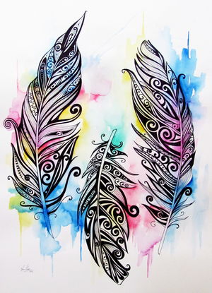 3 Koru Feathers