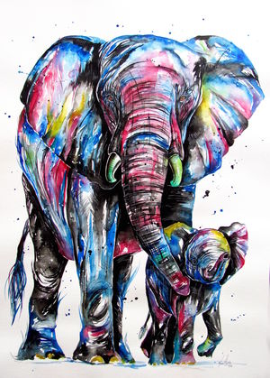 Elephant and Baby