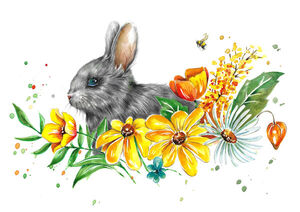 Floral Bunny