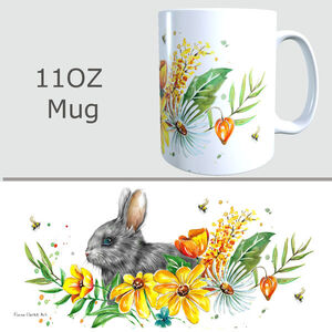 Floral Bunny Mug
