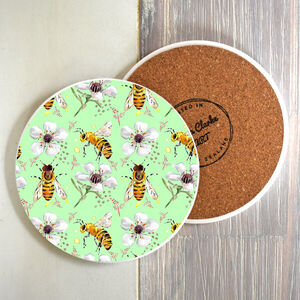 Green Bee Coaster