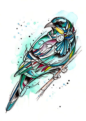 Ink Tui Illustration