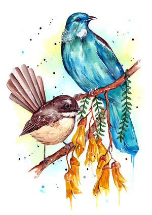 Kowhai Tui and Fantail