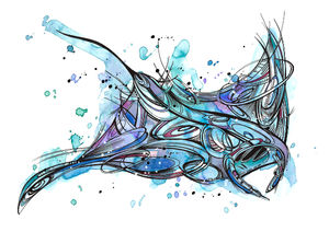 Inked Manta Ray
