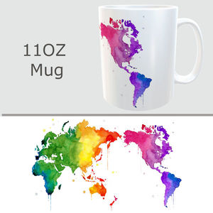 NZ World Map Mug