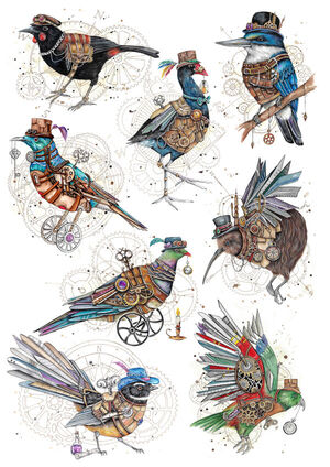 Steampunk Bird Poster