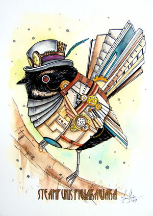 Steampunk Piwakawaka