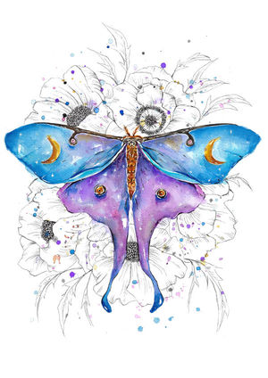 Midnight Luna Moth