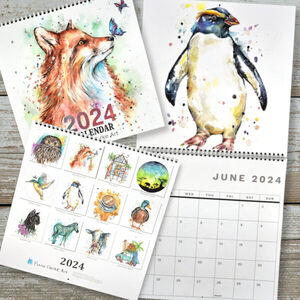 Large Mixed art Calendar 2024 - Calendars - FionaClarkeART.co.nz