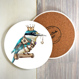 Steampunk Kingfisher Coaster
