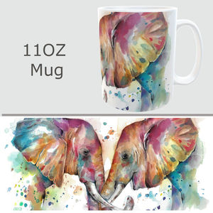 Sunset Elephants Mug
