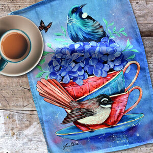 Tui and Fantail TEA TOWEL
