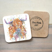 Highland Cow Wooden Coaster